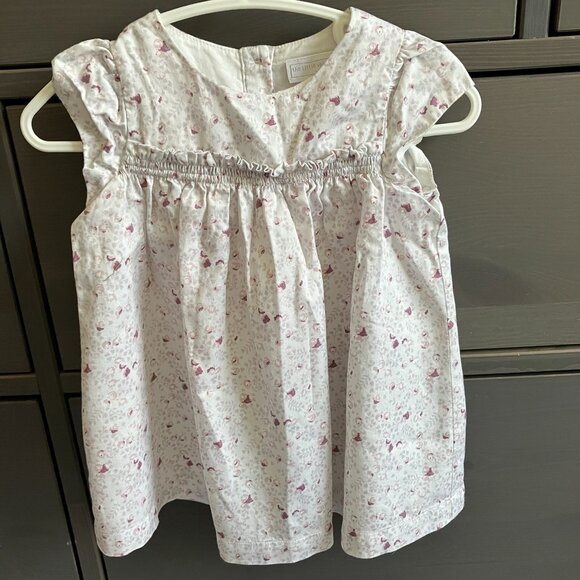 Little White Company 3-6M Cream Floral Smocked Dress GUC Baby Girl - Picture 15 of 16
